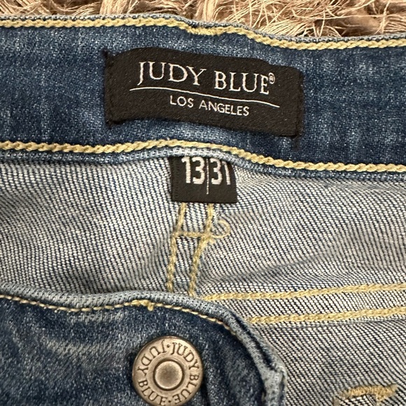 Judy Blue Distressed Skinny Fit Holes Jeans Size 13 / 31 - Picture 5 of 8